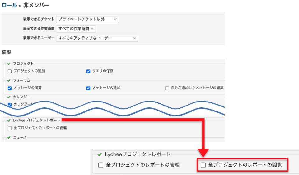 プロジェクトレポート：非メンバーへの権限